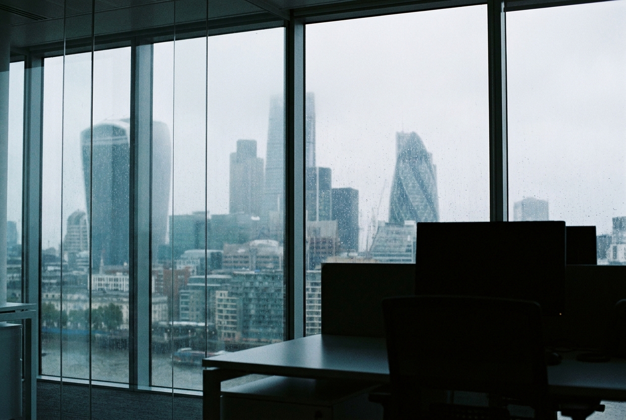 Desk workspace, London